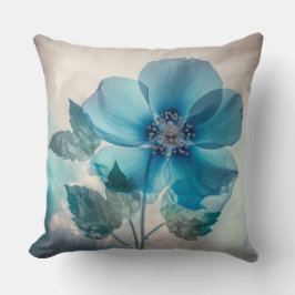 Ethereal Blue Blossom Kissen