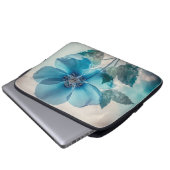 Ethereal Blue Blossom Laptopschutzhülle (Vorne Knopf)