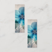 Ethereal Blue Blossom Lesezeichen Mini Visitenkarte (Vorne/Hinten)