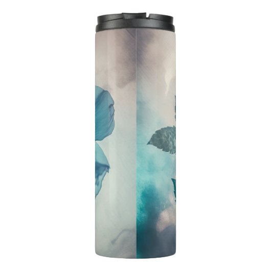 Ethereal Blue Blossom Thermosbecher (Rückseite)