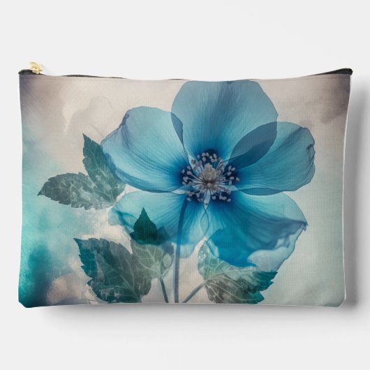 Ethereal Blue Blossom Zubehörtasche (Vorderseite)