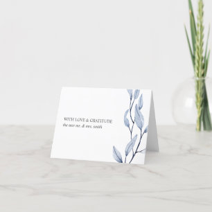 Ethereal Blue Chic botanic danke Feiertagskarte