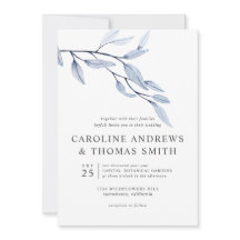 Ethereal Blue | Chic Botanical Blätter Hochzeit