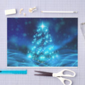 Ethereal Blue Christmas Tree Tissue Paper Seidenpapier (Handwerk)