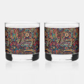 Ethereal Blue "Chronicle of the Ancients" Rocks Gl Whiskyglas (Vorderseite)