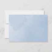 Ethereal Blue Classic Script Watercolor Wedding RSVP Karte (Rückseite)