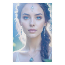 Ethereal Blue Eyes Foam Board Kunst
