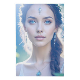 Ethereal Blue Eyes Foam Board Kunst Künstlicher Leinwanddruck