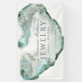 Ethereal Blue Green Agate Jewelier Designer Banner (Vertikal)
