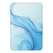 Ethereal Blue Liquid Art Wirbel Badematte (Vorderseite Vertikal)