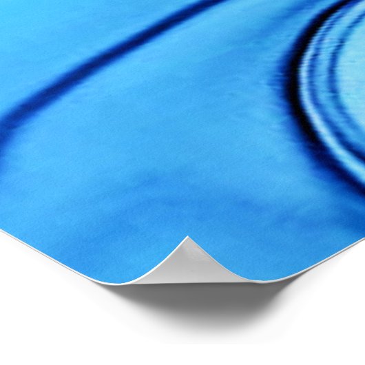 Ethereal Blue Liquid Art Wirbel Poster (Ecke)