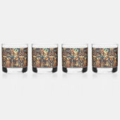 Ethereal Blue "Mesoamerican Motif" 12oz Rocks Glas (Links)