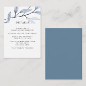 Ethereal Blue WEDDING Hotel Details Unterkunft Begleitkarte (Vorne/Hinten)