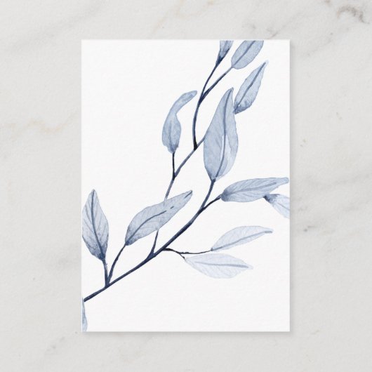 Ethereal Blue WEDDING Hotel Details Unterkunft Begleitkarte (Rückseite)