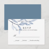 Ethereal Blue | WEDING RESPONSE UAWG RSVP Karte (Vorne/Hinten)