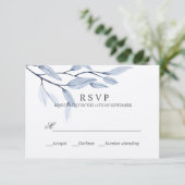 Ethereal Blue | WEDING RESPONSE UAWG RSVP Karte (Stehend Vorderseite)