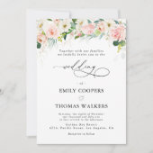 Ethereal Blush Hochzeit Einladung (Vorderseite)