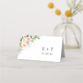 Ethereal-Blush-Hochzeitfeier Faltende Platzkarte (Rückseite)