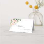 Ethereal-Blush-Hochzeitfeier Faltende Platzkarte (Vorderseite)