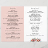 Ethereal Blush Peach, Floral Wedding Program (Rückseite)