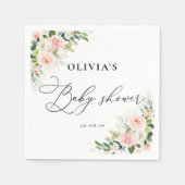 Ethereal Blush Pink Roses Baby Duschpapier Serviette (Vorderseite)