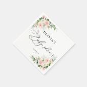 Ethereal Blush Pink Roses Baby Duschpapier Serviette (Ecke)
