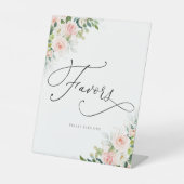 Ethereal Blush Pink Roses Favoriten Zeichen Sockelschild (Vorderseite)