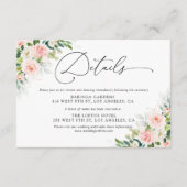 Ethereal Blush Wedding Details Umschließkarte Begleitkarte (Vorderseite)