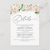 Ethereal Blush Wedding Details Umschließkarte Begleitkarte (Vorderseite)