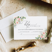 Ethereal Blush Wedding RSVP Card Karte