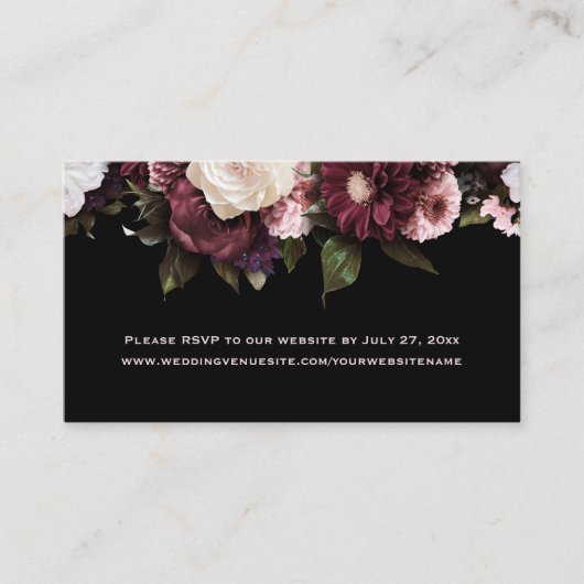 Ethereal Boho Burgundy Pink UAWG to Website Begleitkarte (Vorderseite)