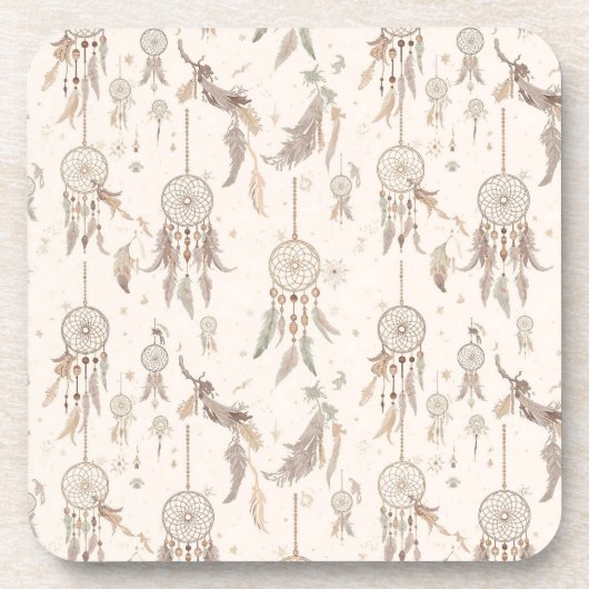Ethereal Boho Dream Catcher Celestial Ceramic Tile Getränkeuntersetzer (Vorderseite)