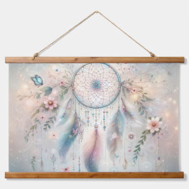 Ethereal Boho Dreamcatcher Wandteppich Mit Holzrahmen
