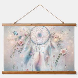 Ethereal Boho Dreamcatcher Wandteppich Mit Holzrahmen