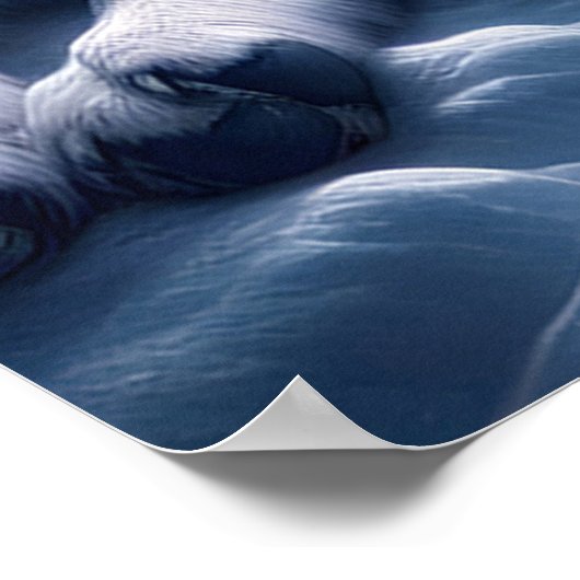 Ethereal Bond weiße Wölfe ruhen Poster (Ecke)