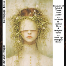 Ethereal Botanical Blindfold Woman FH6 Decoupage