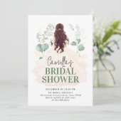 Ethereal Bride Botanisches Bliss Brautparty Einladung (Stehend Vorderseite)