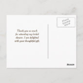 Ethereal Brides Hand Foto Brautparty Vielen Dank Postkarte (Rückseite)