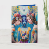 Ethereal Bridesmaid Vorschlag Danke Fantasy AI Karte (Vorderseite)