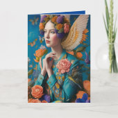 Ethereal Bridesmaid Vorschlag Danke Fantasy AI Karte (Vorderseite)