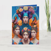 Ethereal Bridesmaid Vorschlag Danke Fantasy AI Karte (Vorderseite)