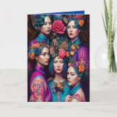 Ethereal Bridesmaid Vorschlag Danke Fantasy AI Karte (Vorderseite)