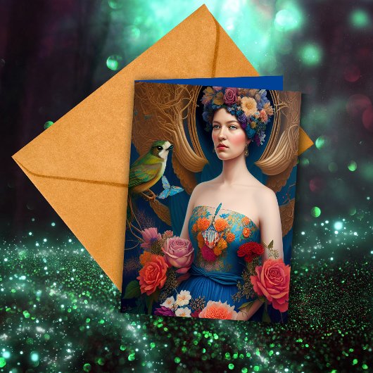 Ethereal Bridesmaid Vorschlag Danke Fantasy AI Karte