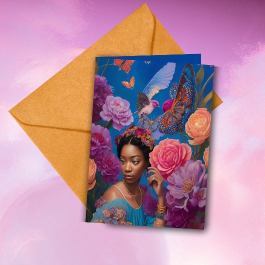 Ethereal Bridesmaid Vorschlag Danke Fantasy AI Karte