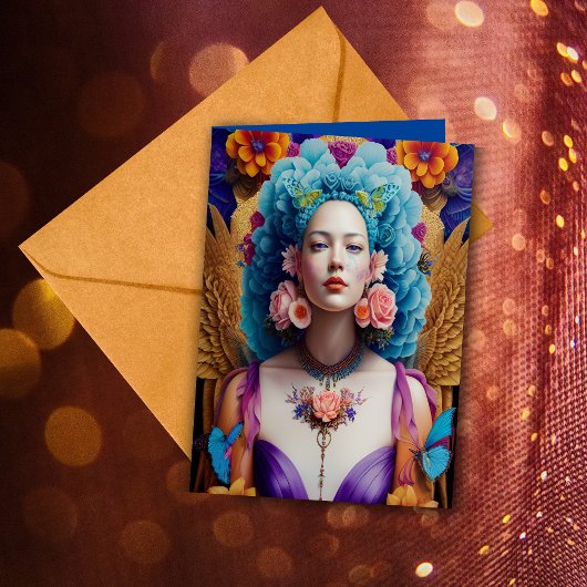 Ethereal Bridesmaid Vorschlag Danke Fantasy AI Karte