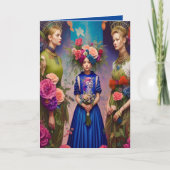 Ethereal Bridesmaid Vorschlag Danke Fantasy AI Karte (Vorderseite)