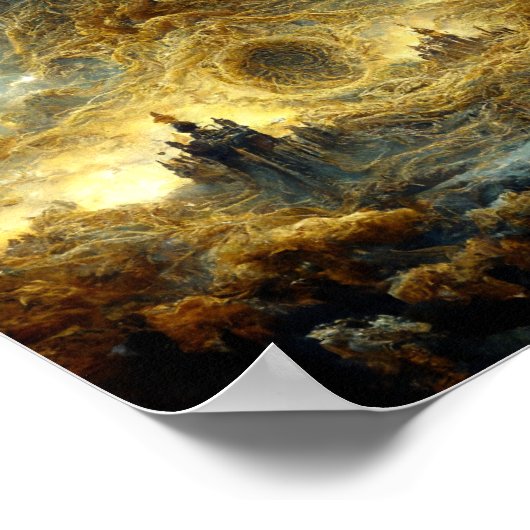 Ethereal Burg 10 Fantasy Art Poster (Ecke)