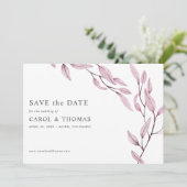 Ethereal Burgundy | chic botanisch Save the Date Einladung (Stehend Vorderseite)