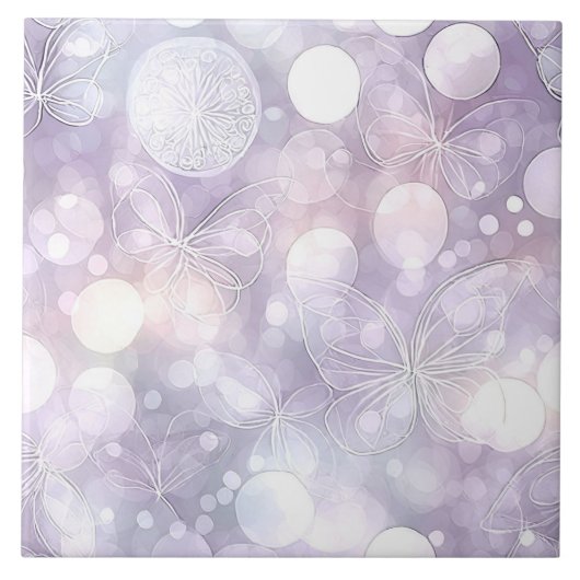 Ethereal Butterfly Glow Lavender ID1184a Fliese (Vorderseite)