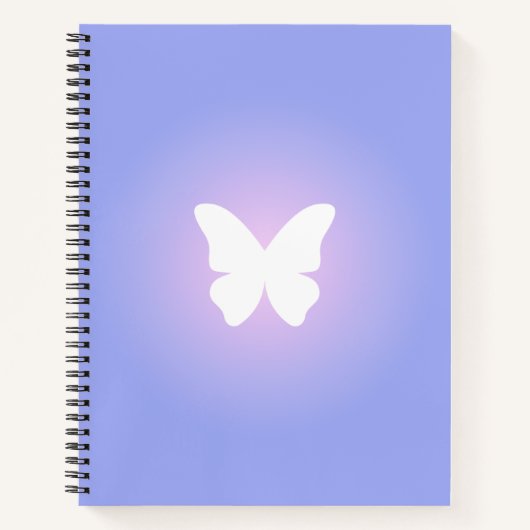 Ethereal Butterfly Glow Notizblock (Vorderseite)